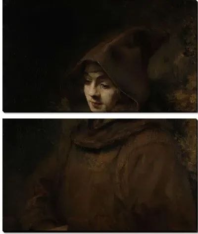 Картина Сын Рембрандта в рясе монаха (1660)