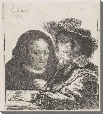 Картина Автопортрет с Саскией (1636)