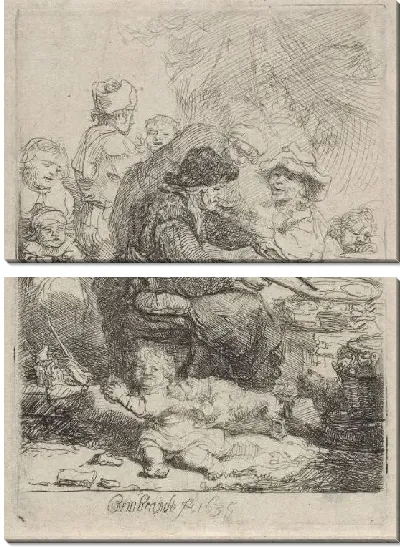 Картина Женщина с блинами (1635)