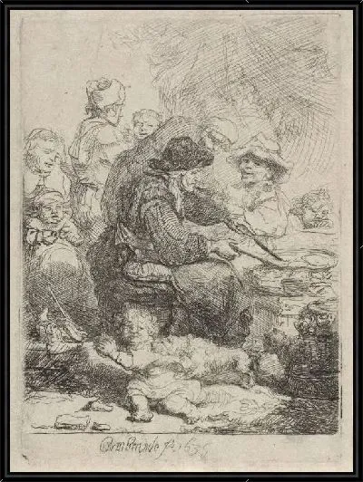 Картина Женщина с блинами (1635)