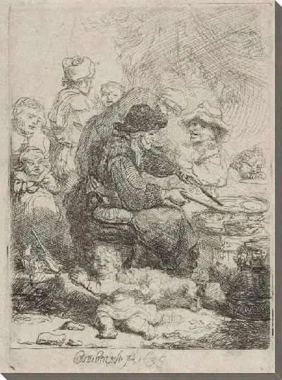 Картина Женщина с блинами (1635)