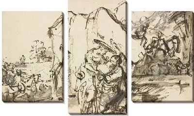 Картина Элизер и Ребекка у колодца (1640)