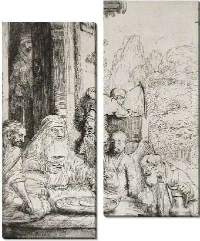 Картина Авраам с ангелами (1656)