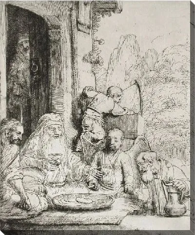 Картина Авраам с ангелами (1656)