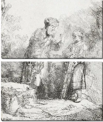 Картина Авраам и Исаак (1645)