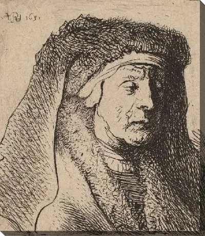 Картина Бюст старушки в плаще (1631)