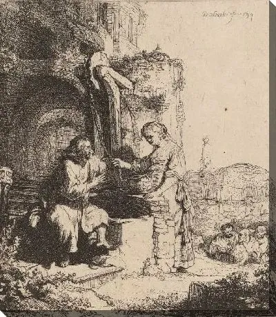 Картина Христос и самаритянка среди руин (1634)