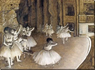 Картина Репетиция балета на сцене (1874)