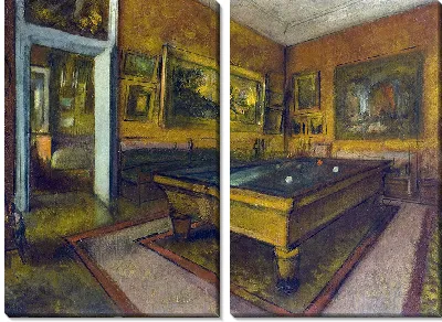 Картина Бильярдная в Мениль-Юбер (1892)