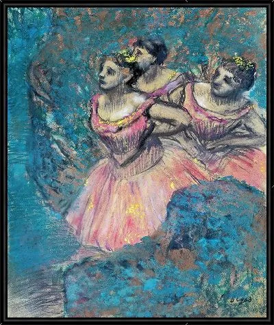 Картина Три танцовщицы в красных платьях (1896)