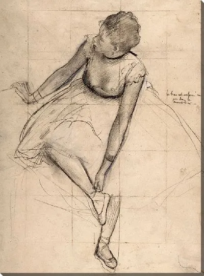 Картина Танцовщица завязывает пуанты  (1873)