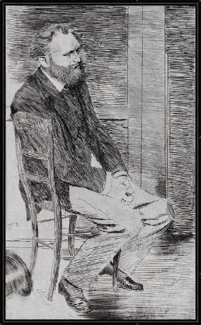 Картина Сидящий Моне (1864-1865)