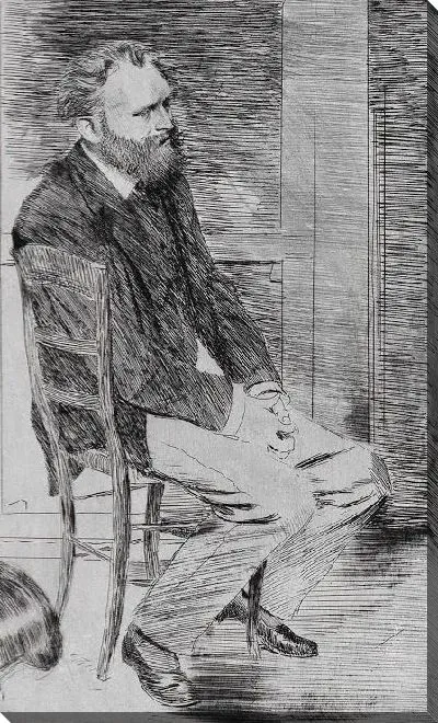 Картина Сидящий Моне (1864-1865)