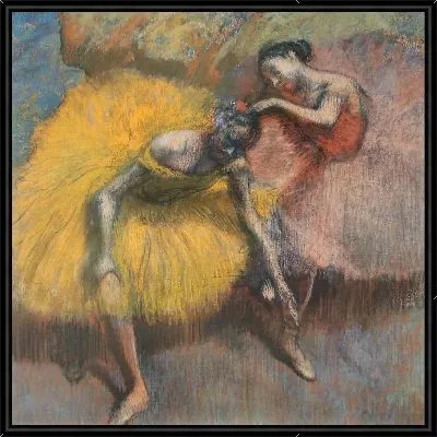 Картина Две танцовщицы, желтые и розовые (1898)