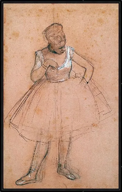 Картина Балерина поправляет костюм (1872-1873)