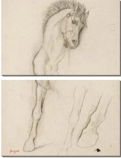 Картина Лошадь, исследование для Александр и Буцефал (1859/1861)