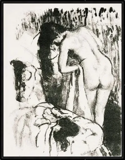 Картина Женщина вытирается стоя (1891-1892)