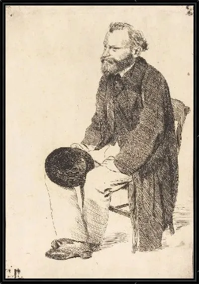 Картина Сидящий Мане слева (1861)