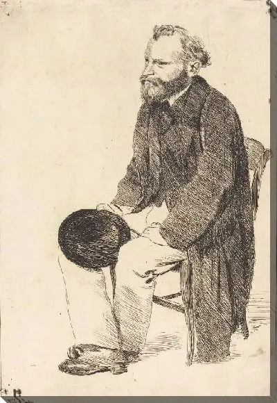 Картина Сидящий Мане слева (1861)