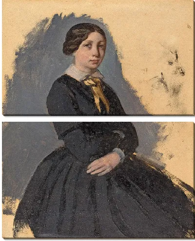 Картина Молодая женщина в черном (1861/1865)
