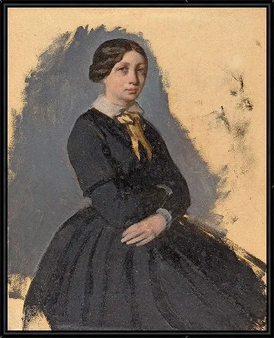 Картина Молодая женщина в черном (1861/1865)