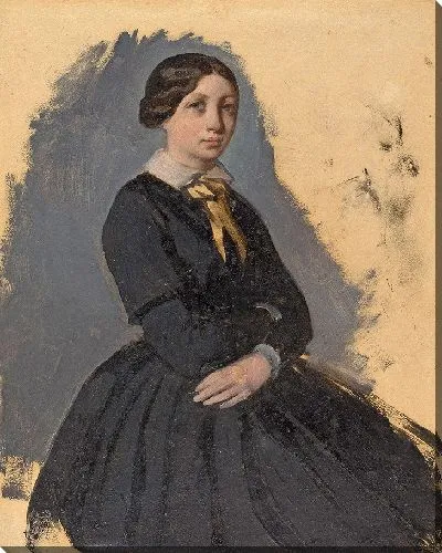 Картина Молодая женщина в черном (1861/1865)