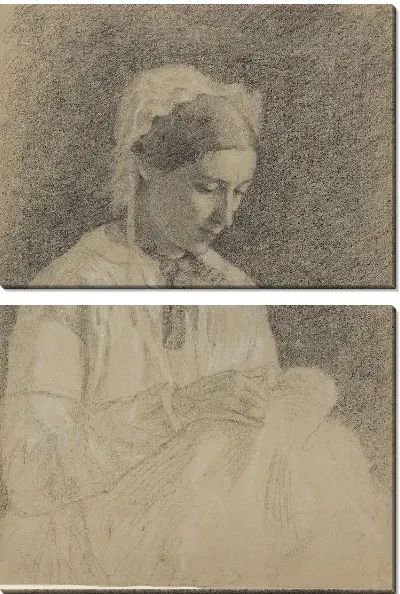 Картина Женщина вышивает (1855/1860)
