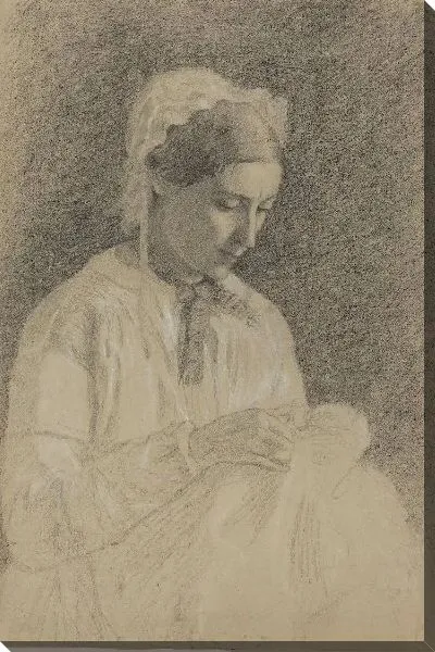 Картина Женщина вышивает (1855/1860)
