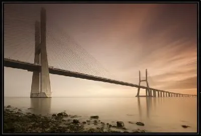 Картина Мост на закате