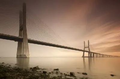 Плакат Мост на закате