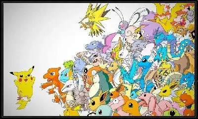 Картина Пикачу и покемоны