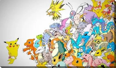 Постер Пикачу и покемоны