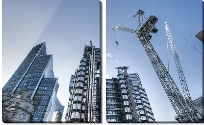 Модульная картина Строительство