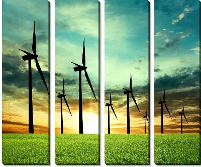 Модульная картина Ветряки №2