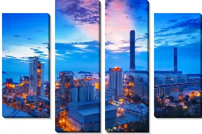 Модульная картина Завод №4