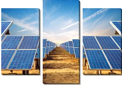 Модульная картина Солнечные панели