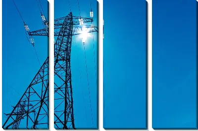 Модульная картина Высоковольтная линия электропередач
