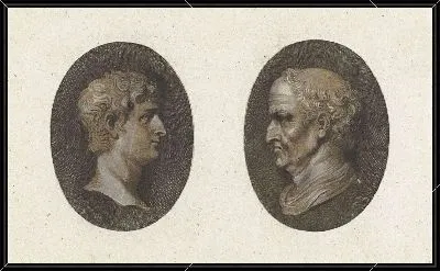 Картина Античная камея с портретами в профиль (1613-1640)