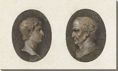 Картина Античная камея с портретами в профиль (1613-1640)