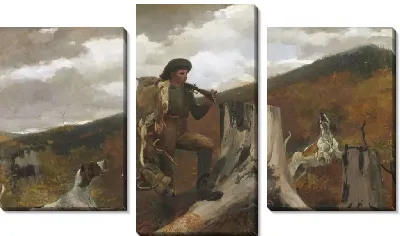 Картина Егерь и собаки (1891)