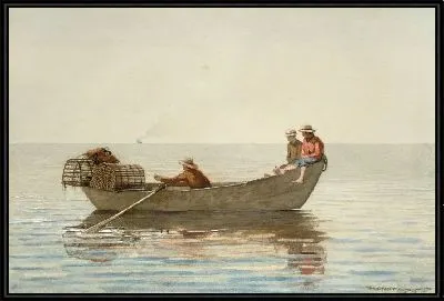 Три мальчика в лодке с лобстерами (1875)