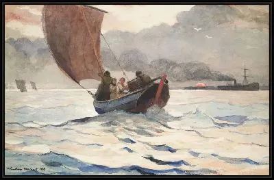 Картина Возвращение рыбацкой лодки (1883)