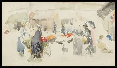 Картина Цветочный рынок (1885)