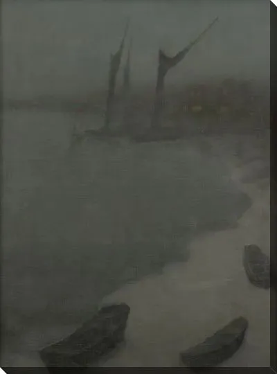 Картина Набережная зимой в Челси (1879)