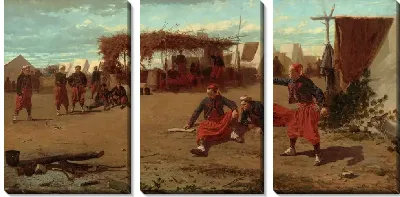 Картина Метание колец в цель (1865)
