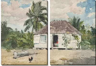 Картина Родные хижины, Нассау (1885)