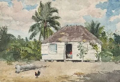 Картина Родные хижины, Нассау (1885)