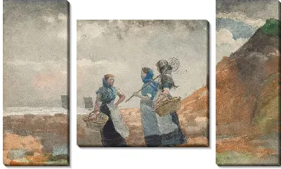 Картина Три рыбачки в Тайнмуте (1881)
