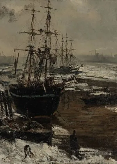 Картина Темза во льду (1860)