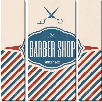 Модульная картина Барбершоп